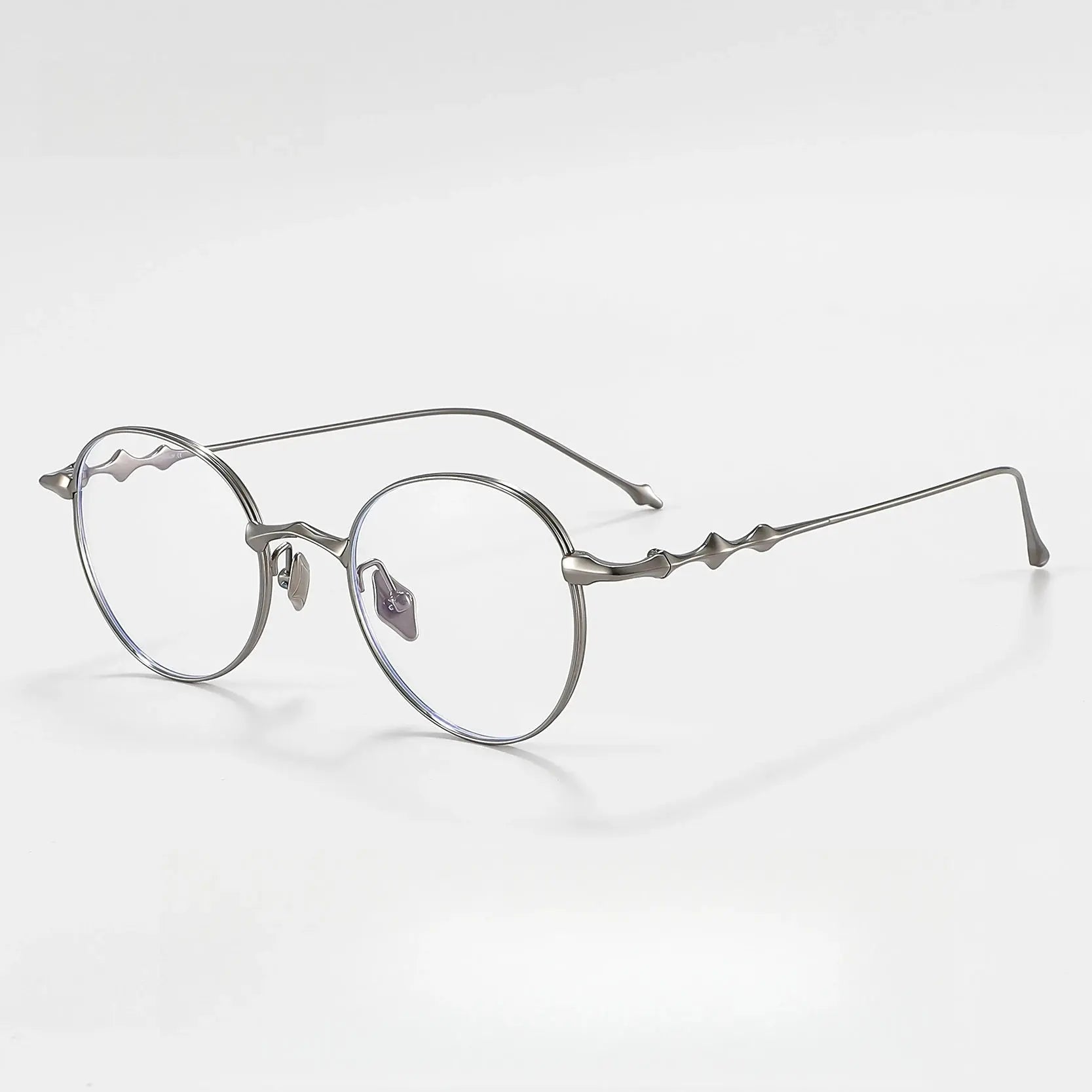 Unisex Oval Full Rim Titanium Prescription Glasses 45142 — view 5 | Rx Spectacle