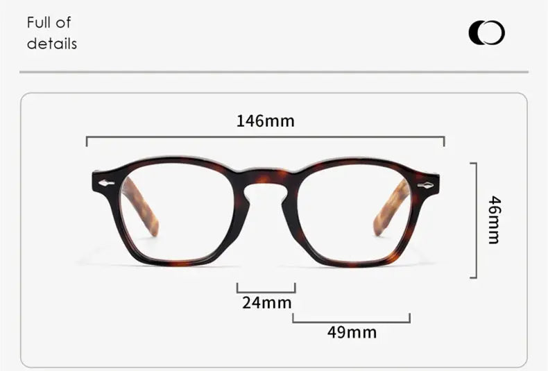 Unisex Polygon Full Rim Acetate Prescription Glasses 396195 — view 2 | Rx Spectacle