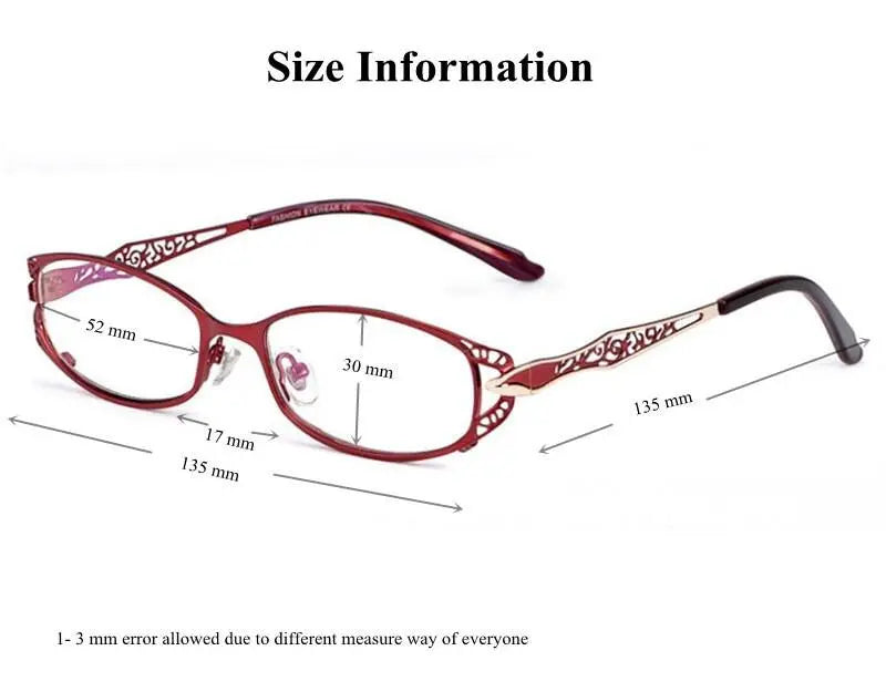 Women's Oval Full Rim Stainless Steel Prescription Glasses 8982 — view 6 | Rx Spectacle