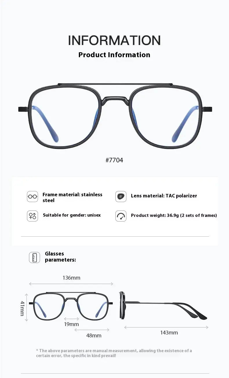 Women's Square Full Rim Titanium Prescription Glasses 414819 — view 2 | Rx Spectacle