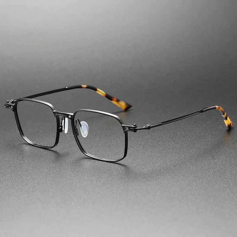 Men's Square Full Rim Titanium Oversized Prescription Glasses 85892 — view 6 | Rx Spectacle