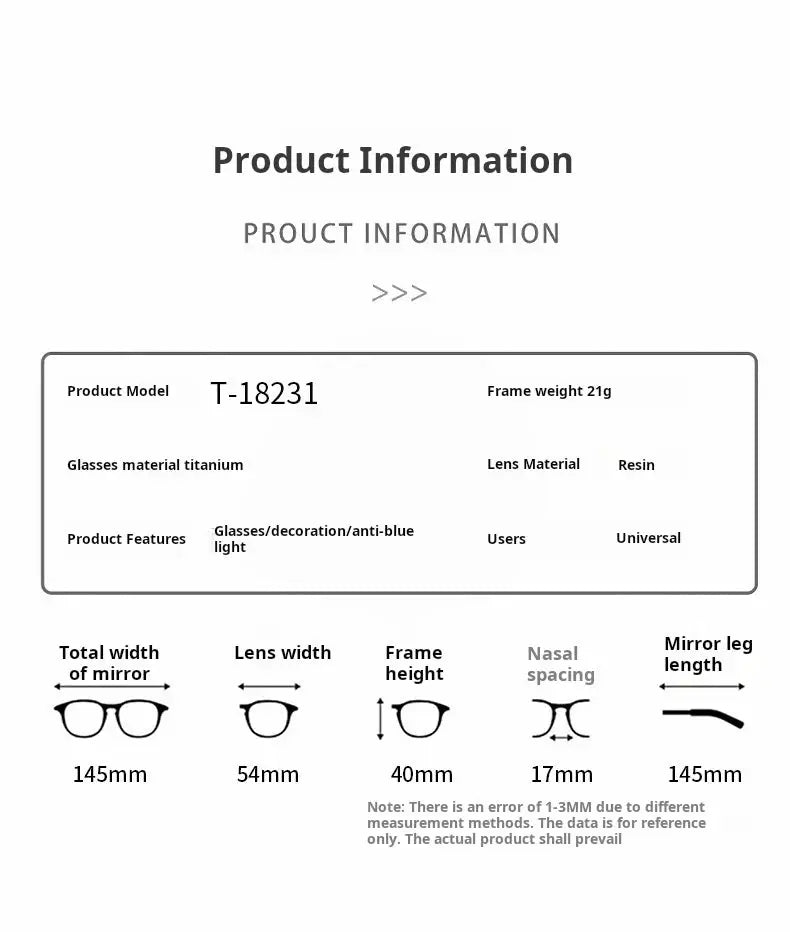 Men's Square Semi-Rimless Titanium Prescription Glasses 18231 — view 2 | Rx Spectacle