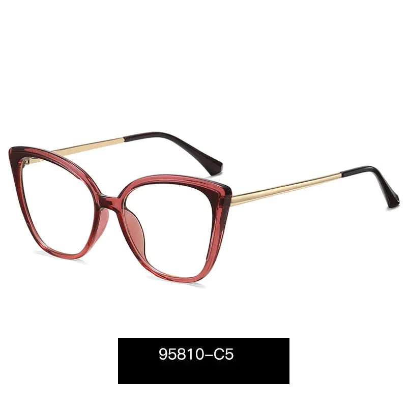 Women's Cat Eye Full Rim TR90 Prescription Glasses 95810 — view 6 | Rx Spectacle