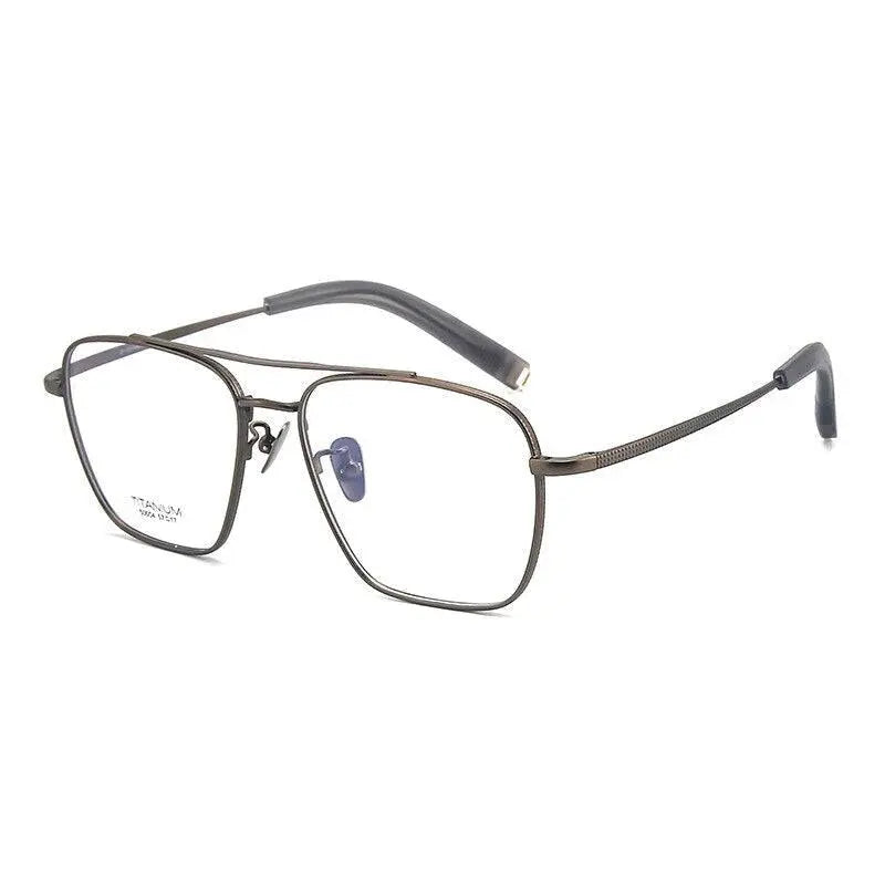 Men's Square Full Rim Titanium Prescription Glasses 500041 — view 2 | Rx Spectacle