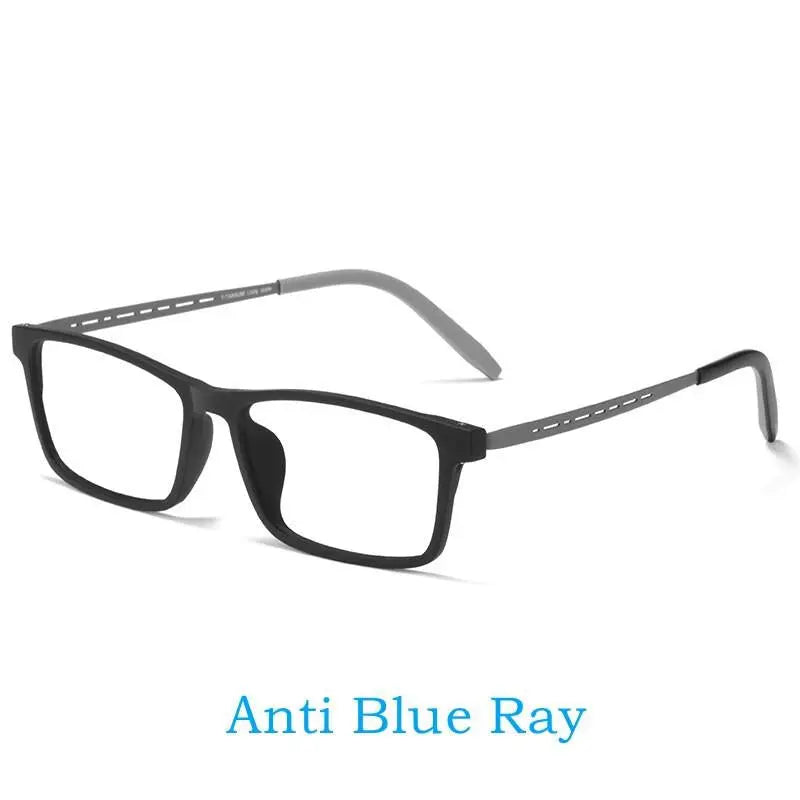 Men's Square Full Rim Titanium Reading Glasses Y8822 — view 3 | Rx Spectacle