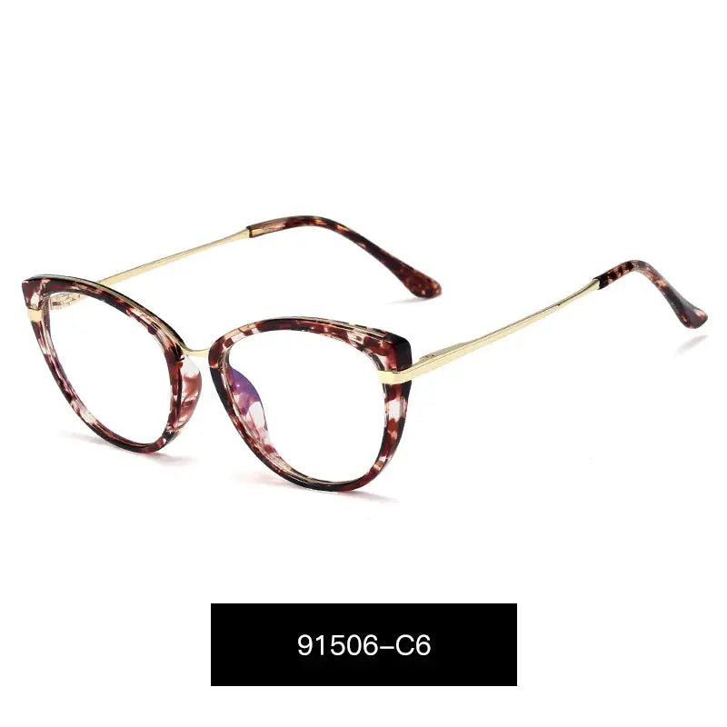 Women's Cat Eye Full Rim TR90 Prescription Glasses 91506 — view 3 | Rx Spectacle