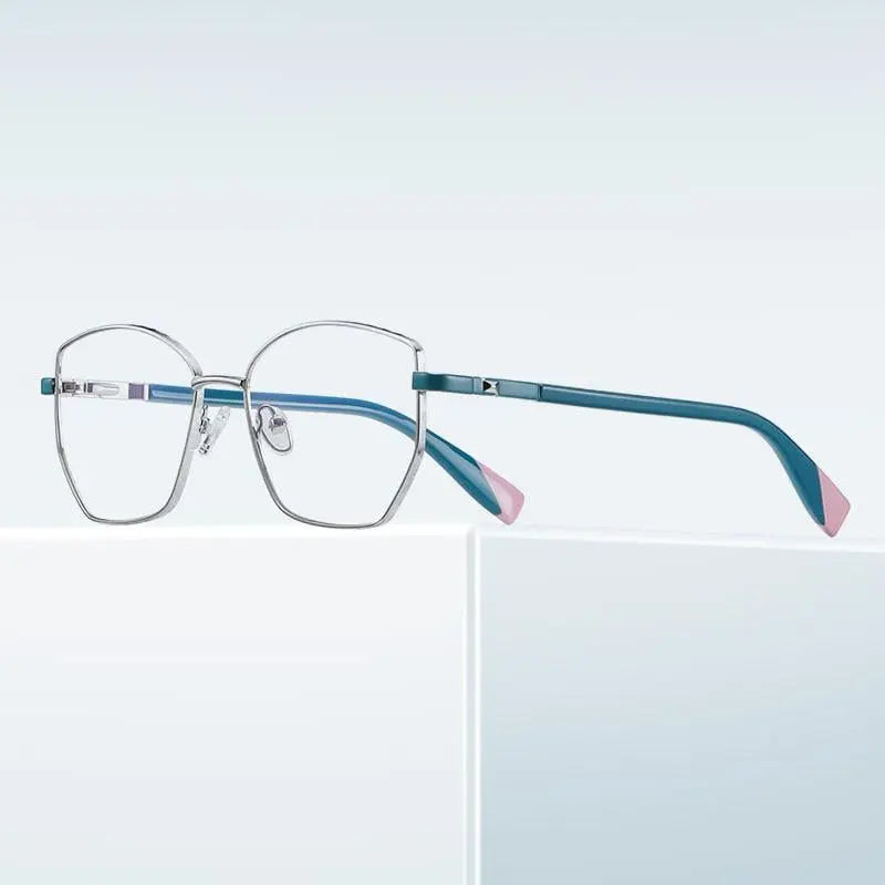 Unisex Square Full Rim Alloy Prescription Glasses 3011 — view 5 | Rx Spectacle