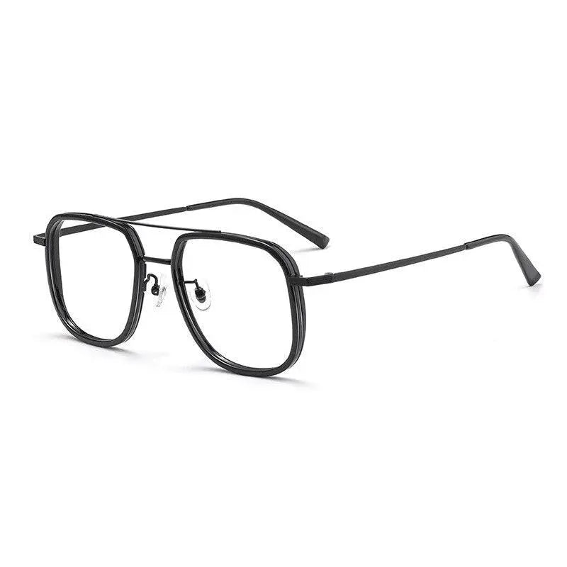 Unisex Square Full Rim Titanium Prescription Glasses 2218YJ — view 2 | Rx Spectacle