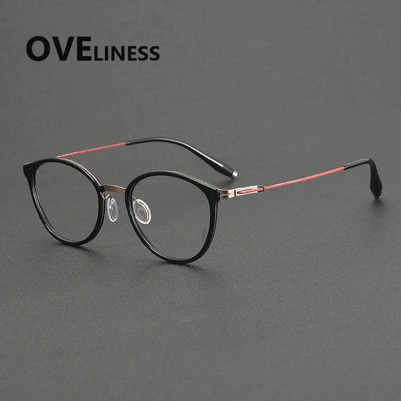 Unisex Oval Full Rim Titanium Prescription Glasses 22501 — view 3 | Rx Spectacle