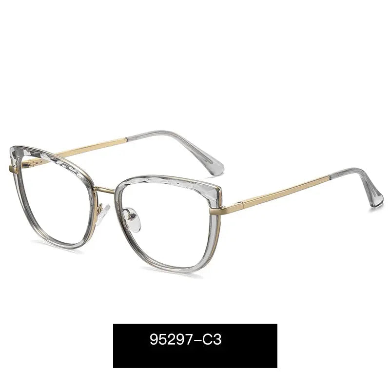 Women's Cat Eye Full Rim TR90 Prescription Glasses 95297 — view 3 | Rx Spectacle