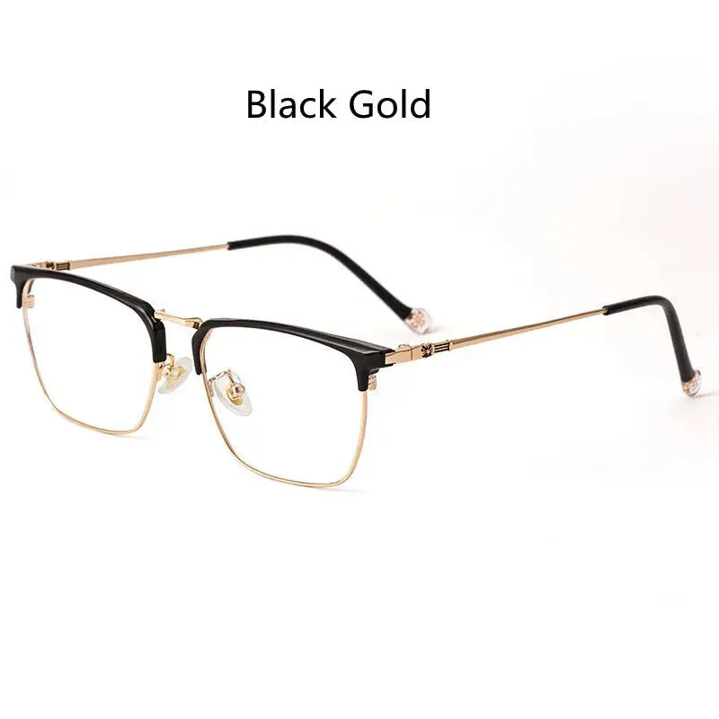 Unisex Square Full Rim Titanium Reading Glasses 8628 — view 9 | Rx Spectacle