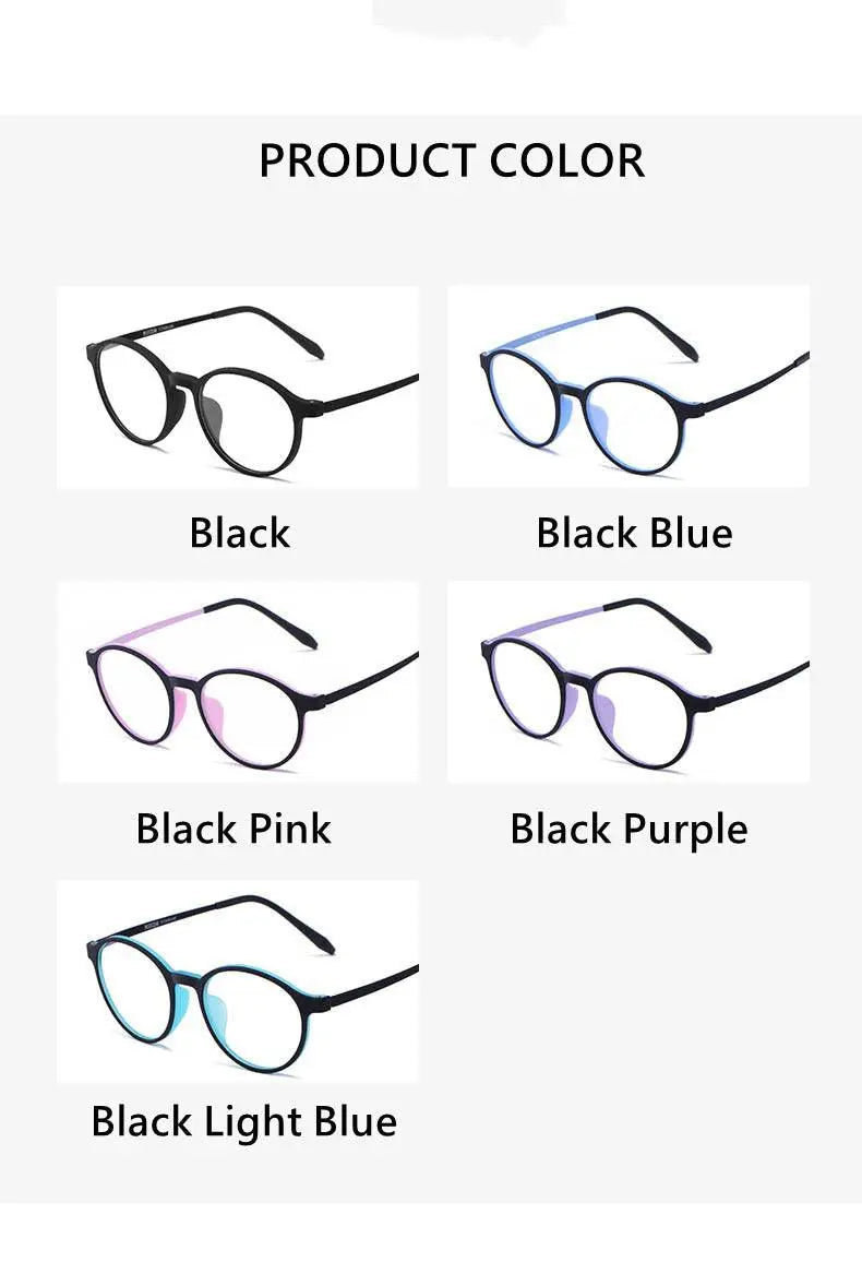 Unisex Round Full Rim Titanium Prescription Glasses Eyeglasses3050 — view 13 | Rx Spectacle