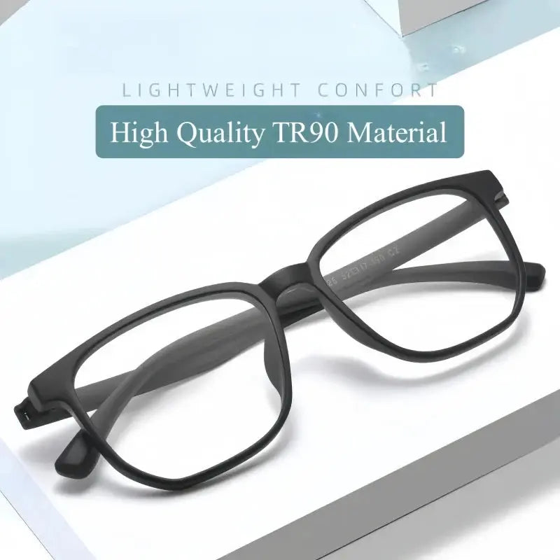 Unisex Square Full Rim TR90 Screwless Prescription Glasses 6625 — view 2 | Rx Spectacle