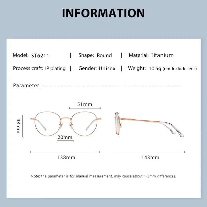Women's Oval Full Rim Titanium Prescription Glasses 62113 — view 2 | Rx Spectacle