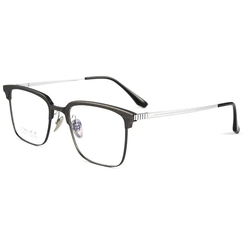 Women's Square Full Rim Titanium Prescription Glasses 59201 — view 4 | Rx Spectacle