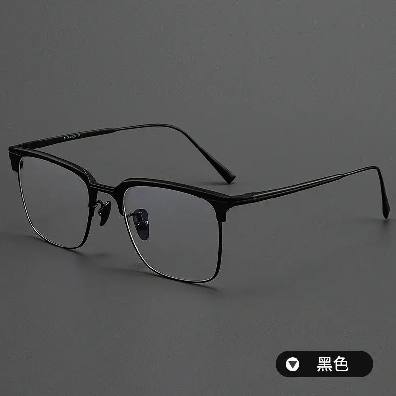 Men's Square Full Rim Titanium Prescription Glasses 190531 — view 4 | Rx Spectacle