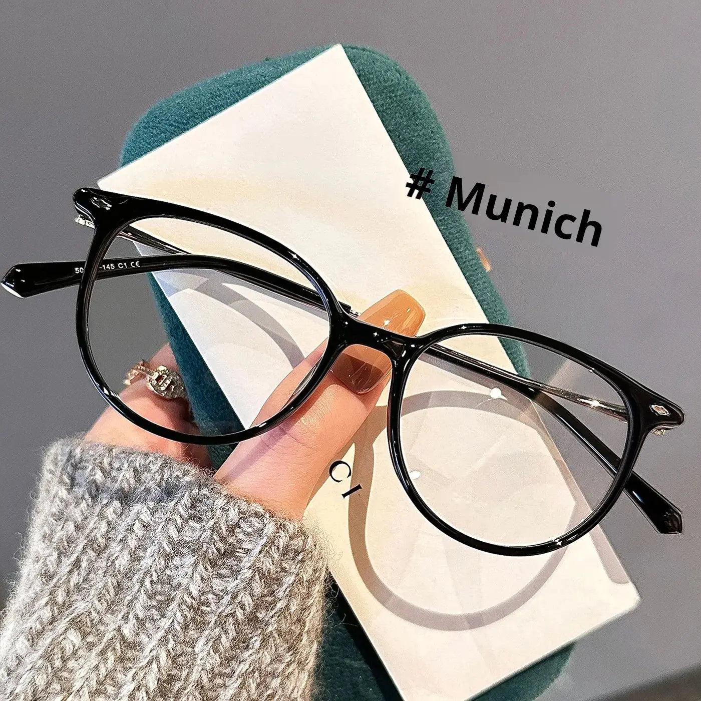 Women's Oval Full Rim Titanium Prescription Glasses 783054 — view 5 | Rx Spectacle