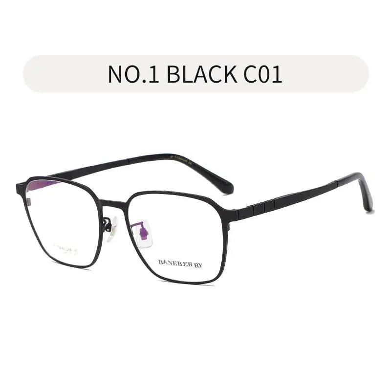 Unisex Square Full Rim Titanium Prescription Glasses 71075 — view 5 | Rx Spectacle
