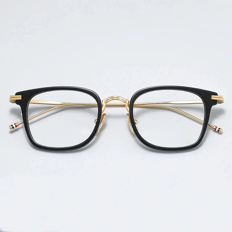 Unisex Square Full Rim Alloy Prescription Glasses Bmt905 — view 4 | Rx Spectacle