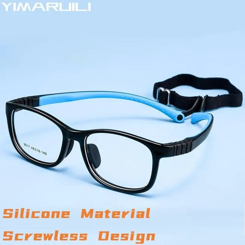 Unisex Square Full Rim TR90 Screwless Prescription Glasses 901et — view 7 | Rx Spectacle