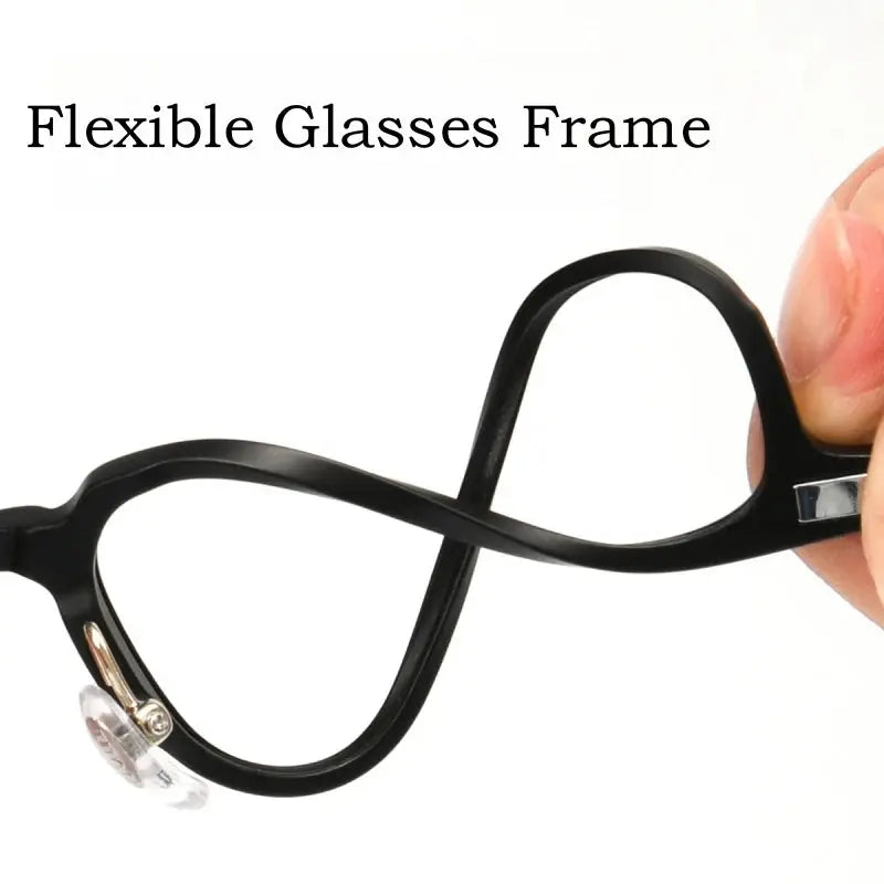 Unisex Round Full Rim Titanium Clip-On Prescription Glasses Y93012 — view 4 | Rx Spectacle