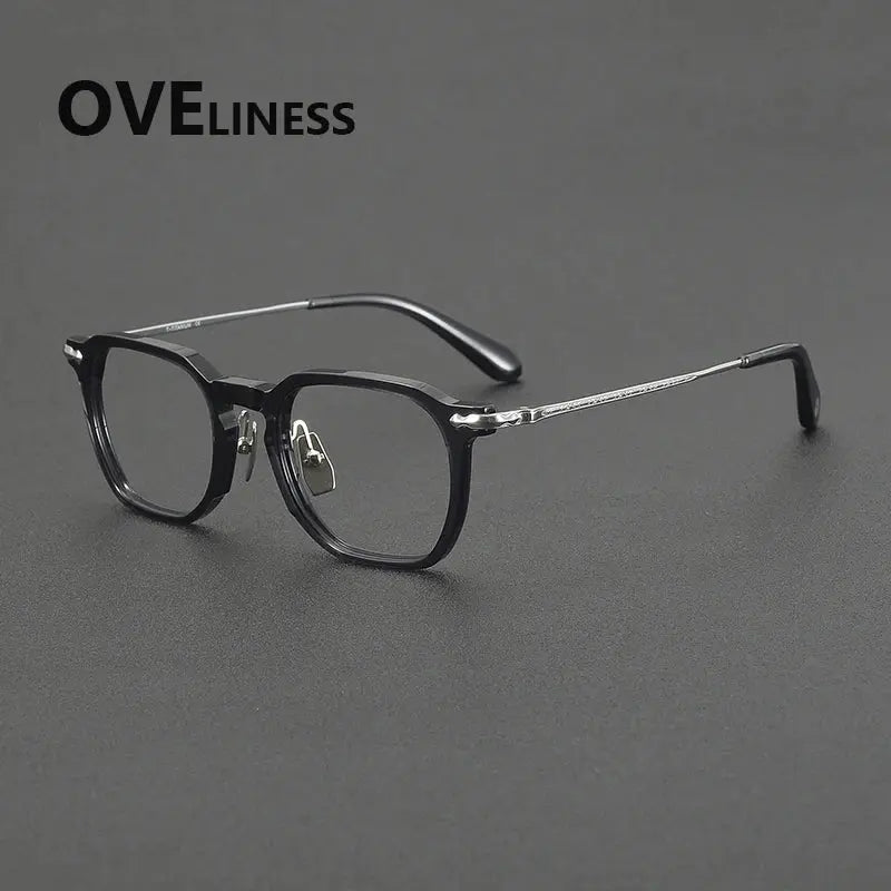 Unisex Square Full Rim Titanium Prescription Glasses 322146 — view 5 | Rx Spectacle