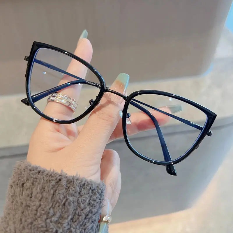 Women's Cat Eye Full Rim TR90 Prescription Glasses Y3024 — view 5 | Rx Spectacle
