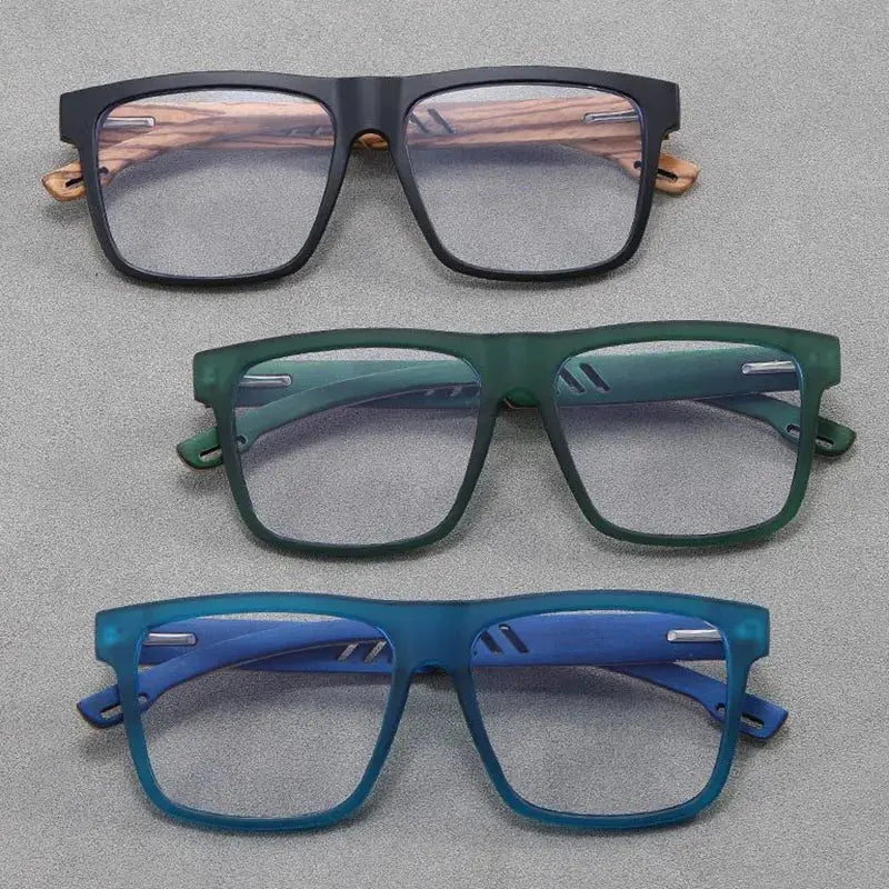 Unisex Square Full Rim Titanium Prescription Glasses Z1008 — view 5 | Rx Spectacle