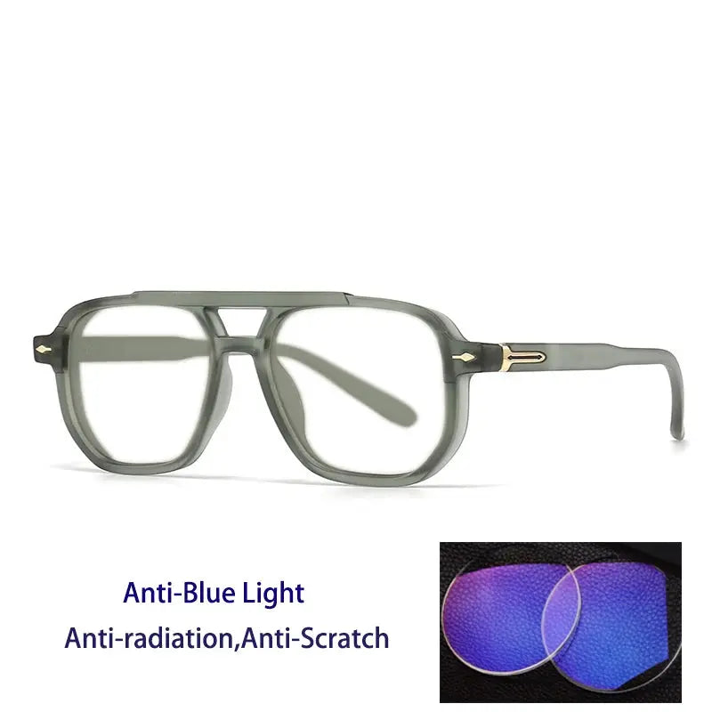 Unisex Square Full Rim TR90 Double Bridge Reading Glasses 60904 — view 10 | Rx Spectacle
