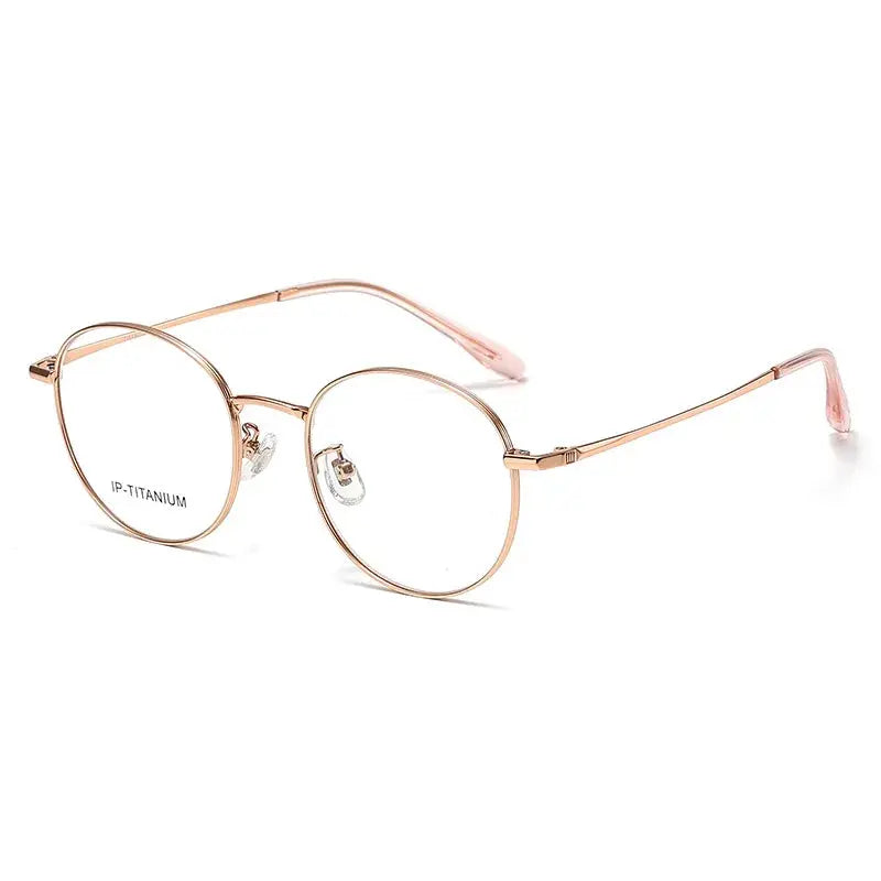 Women's Oval Full Rim Titanium Prescription Glasses 398570 — view 4 | Rx Spectacle