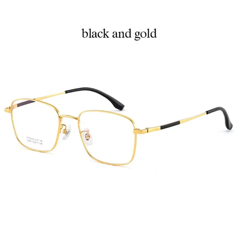 Men's Polygon Full Rim Titanium Prescription Glasses 79479 — view 6 | Rx Spectacle