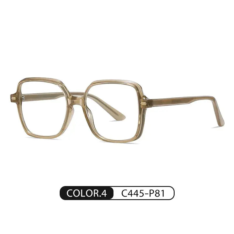 Women's Square Full Rim Titanium Prescription Glasses 90735 — view 4 | Rx Spectacle