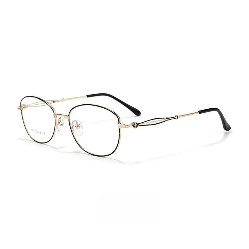 Women's Cat Eye Full Rim Alloy Prescription Glasses 85301 — view 8 | Rx Spectacle