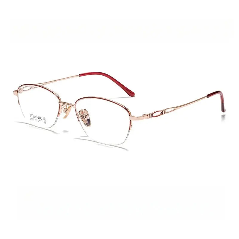 Women's Semi-Rimless Alloy Prescription Glasses 6117 — view 7 | Rx Spectacle