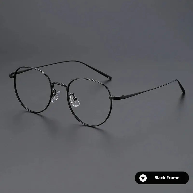 Unisex Oval Full Rim Titanium Prescription Glasses 722066 — view 4 | Rx Spectacle