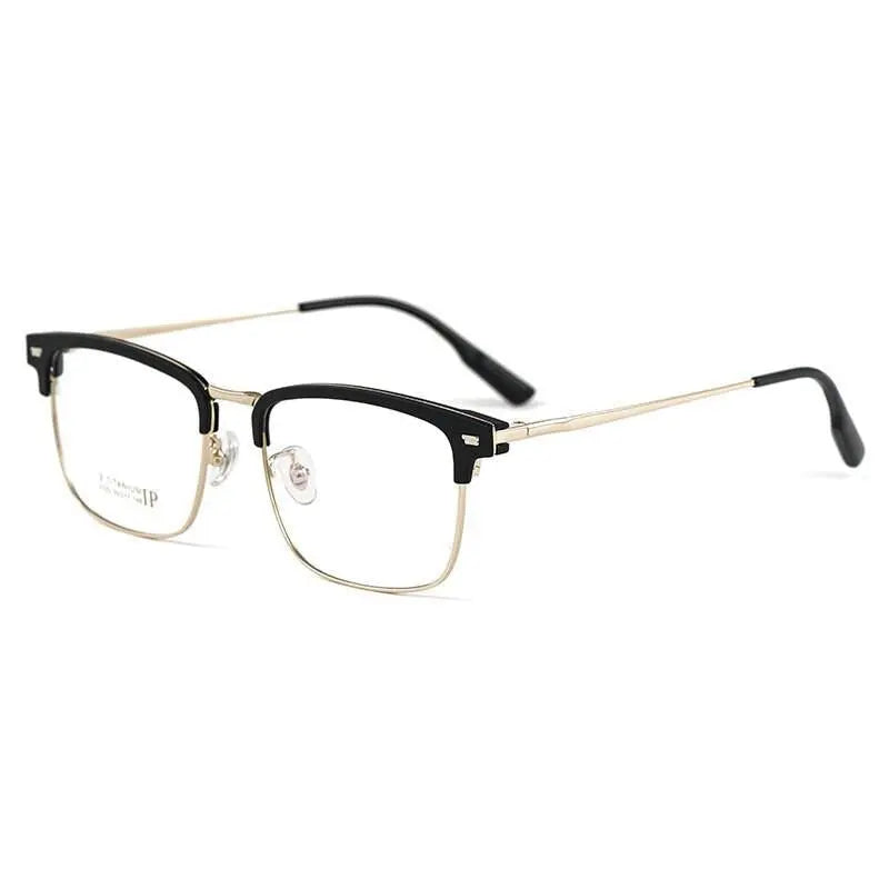 Men's Square Full Rim Titanium Prescription Glasses 2322BJ — view 4 | Rx Spectacle