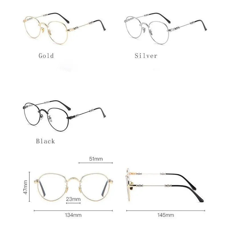 Unisex Oval Full Rim Alloy Reading Glasses 9003 — view 5 | Rx Spectacle