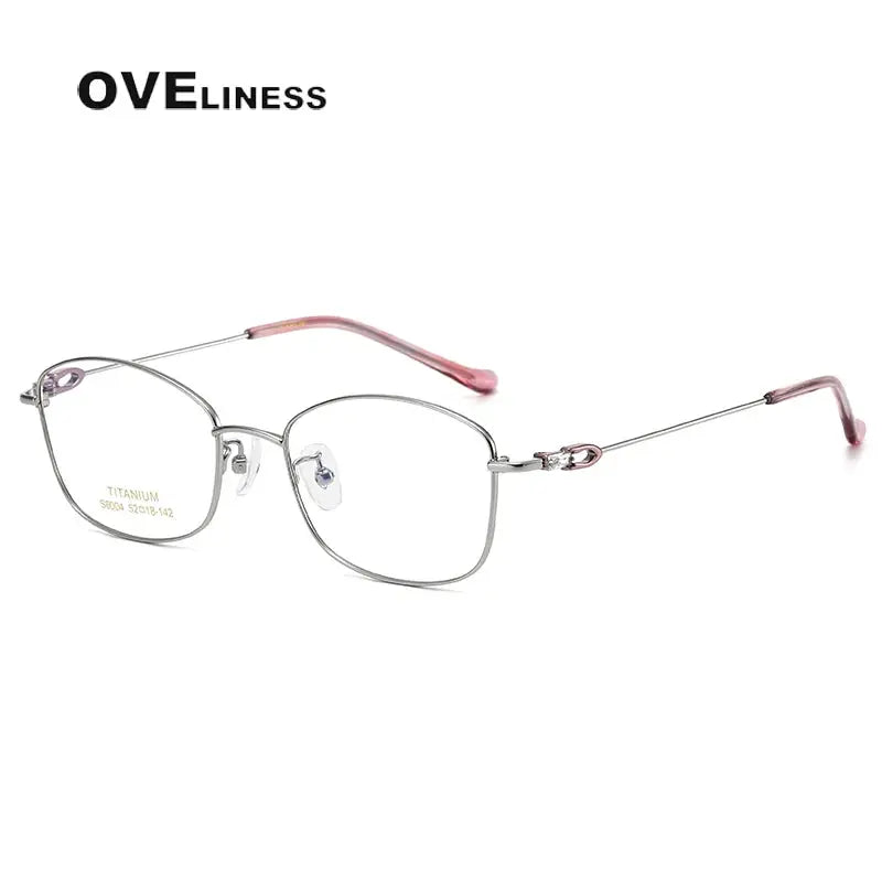 Women's Oval Full Rim Titanium Prescription Glasses 196004 — view 7 | Rx Spectacle