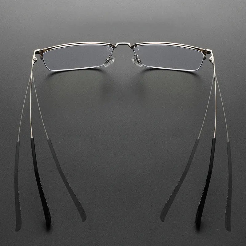 Men's Square Full Rim Titanium Oversized Prescription Glasses 101951 — view 3 | Rx Spectacle