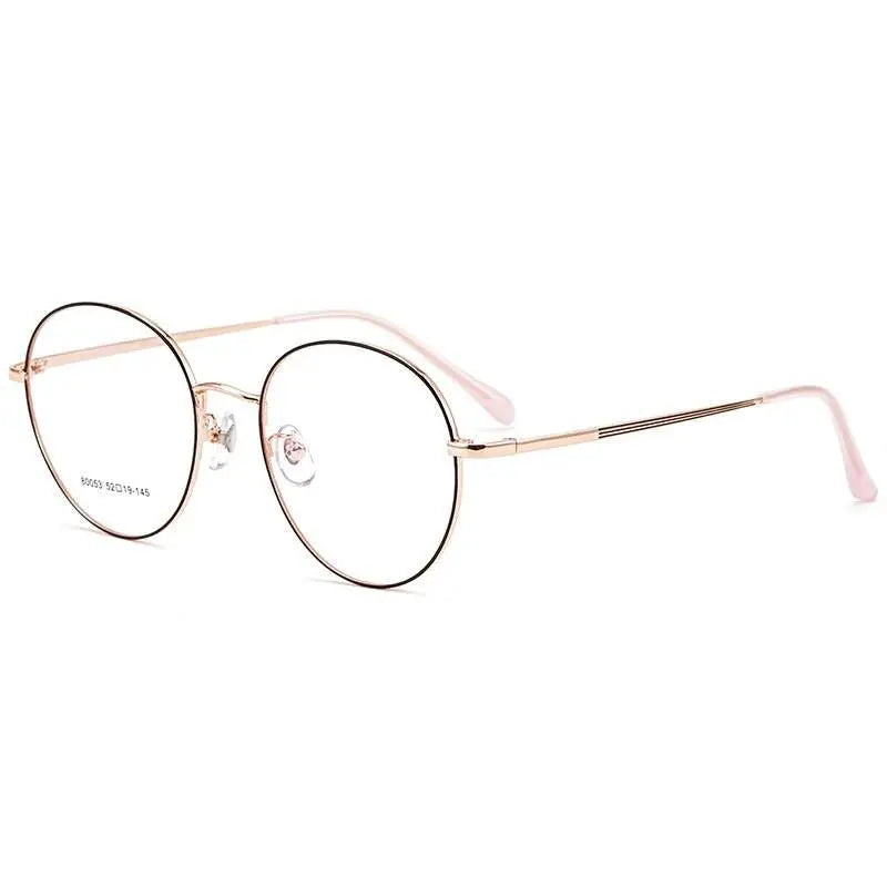Unisex Round Full Rim Titanium Prescription Glasses 80053 — view 6 | Rx Spectacle