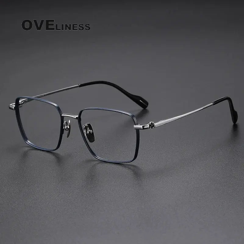 Unisex Polygon Full Rim Titanium Prescription Glasses 781012 — view 6 | Rx Spectacle