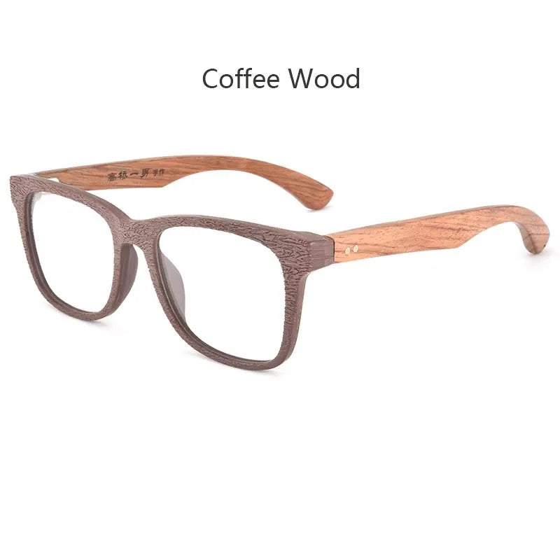 Men's Square Full Rim Wood Prescription Glasses 464000 — view 5 | Rx Spectacle