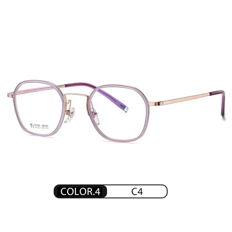 Women's Oval Full Rim Titanium Prescription Glasses 72322 — view 3 | Rx Spectacle