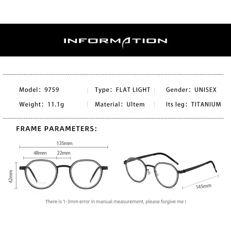Women's Oval Full Rim Titanium Prescription Glasses 97592 — view 2 | Rx Spectacle
