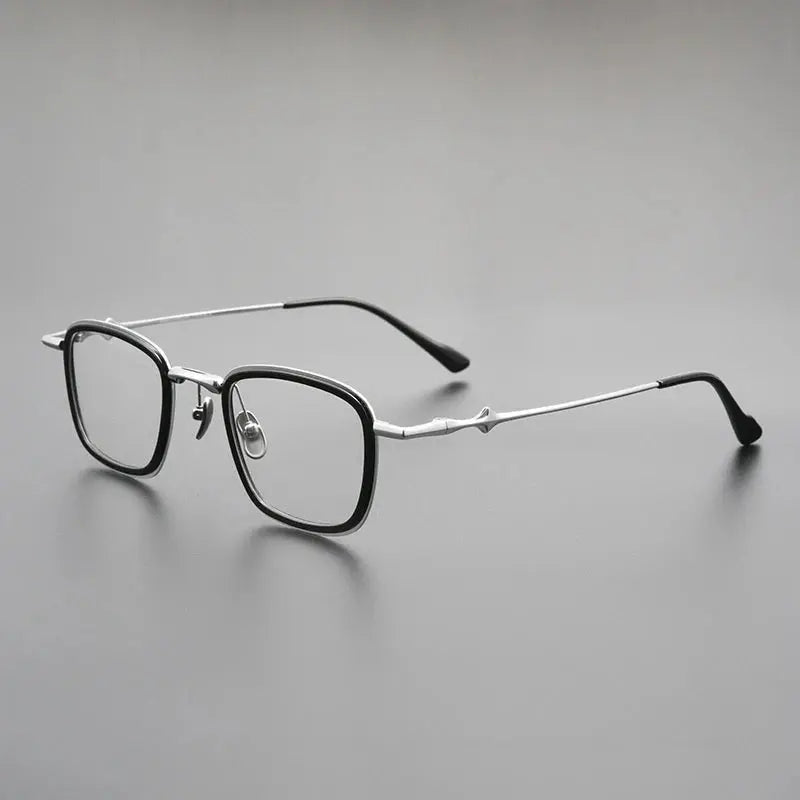 Unisex Square Full Rim Titanium Prescription Glasses M81224 — view 3 | Rx Spectacle