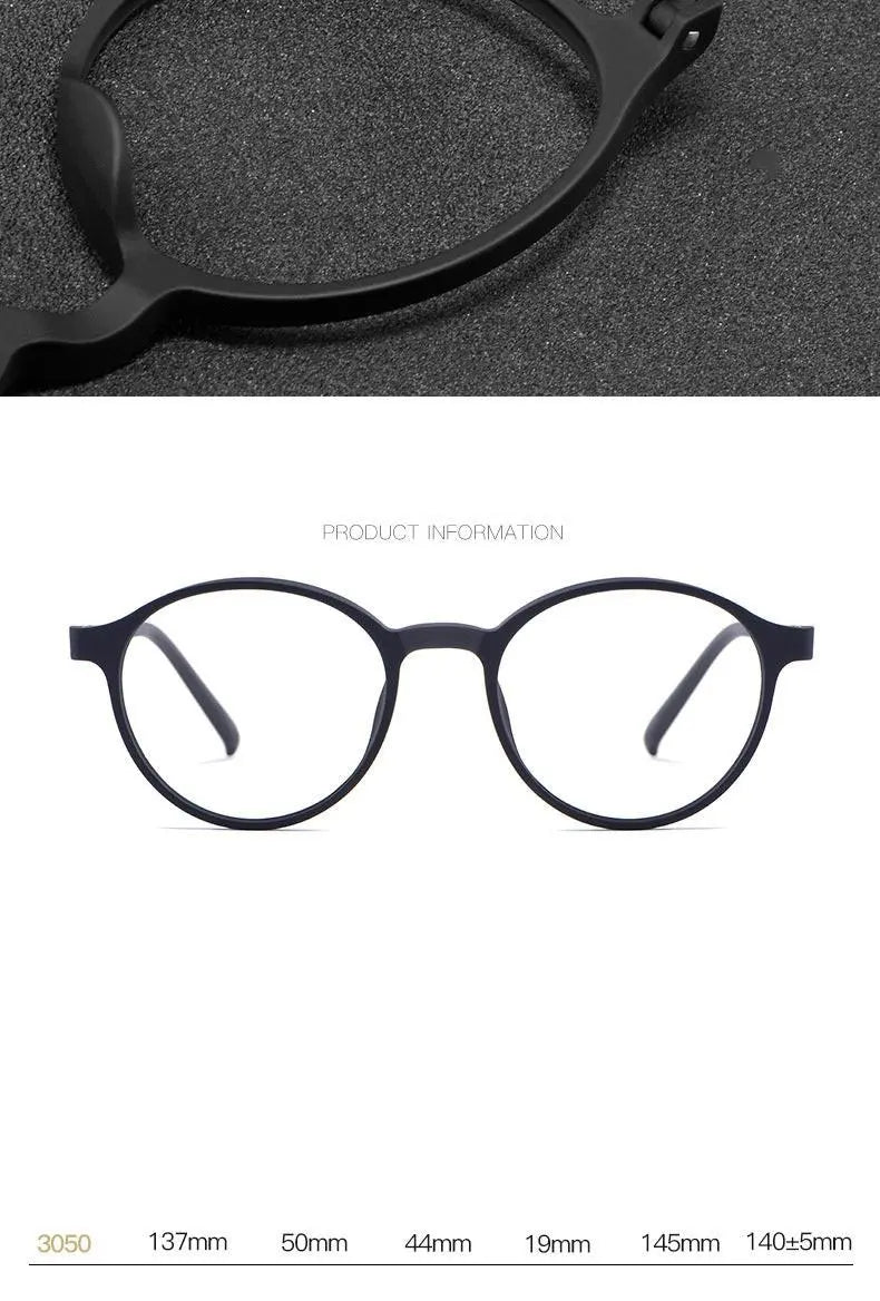 Unisex Round Full Rim Titanium Prescription Glasses 3050 — view 10 | Rx Spectacle
