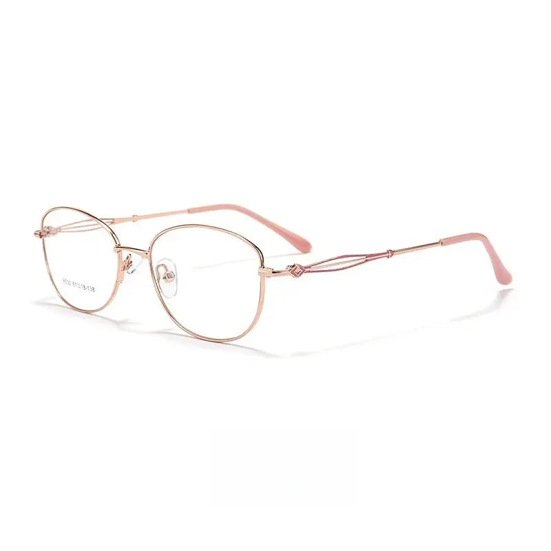 Women's Cat Eye Full Rim Alloy Prescription Glasses 85301 — view 3 | Rx Spectacle