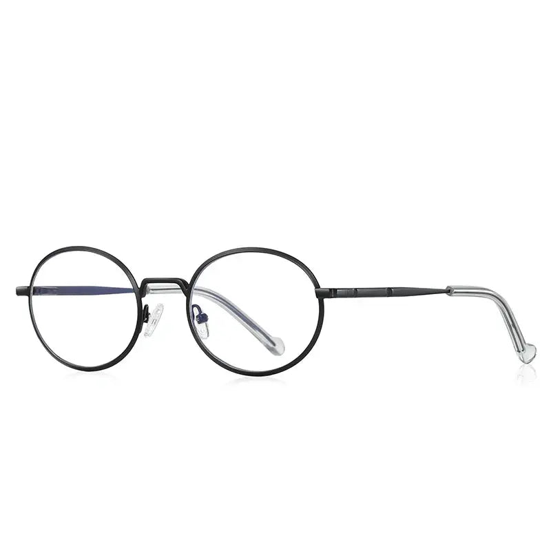 Women's Round Full Rim Alloy Prescription Glasses 3058 — view 23 | Rx Spectacle