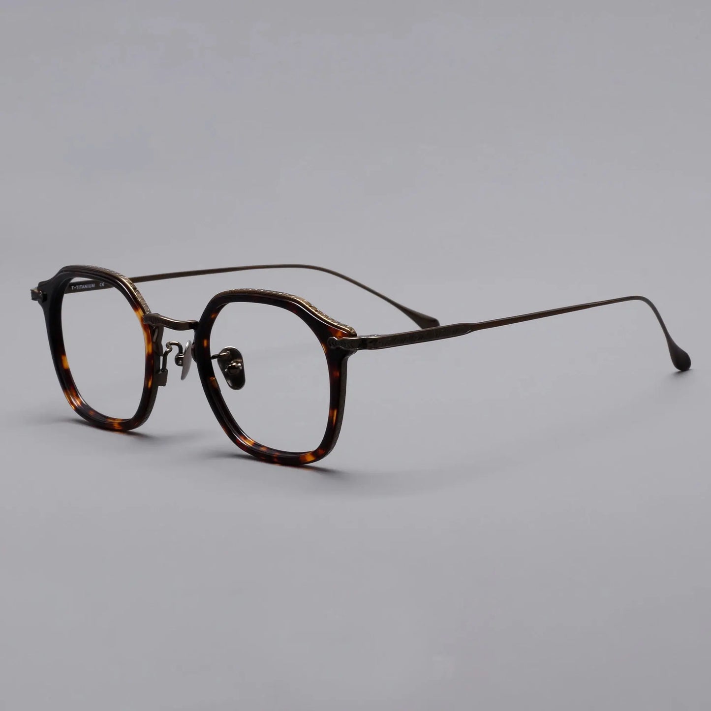 Unisex Square Full Rim Titanium Prescription Glasses 396108 — view 7 | Rx Spectacle