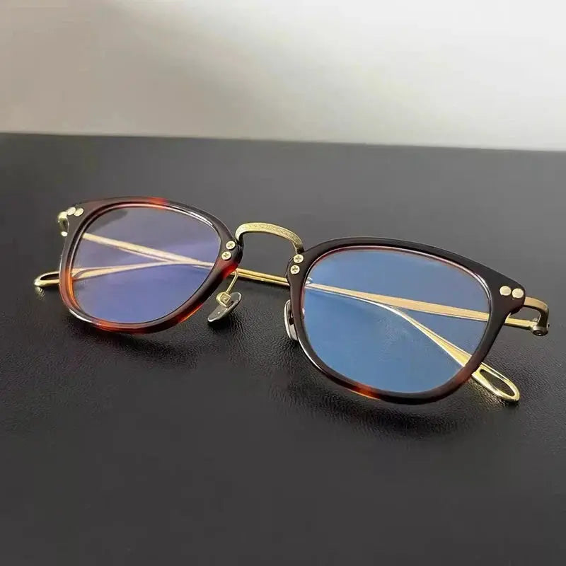 Unisex Square Full Rim Titanium Prescription Glasses 65955 — view 1 | Rx Spectacle